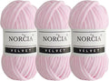 Soft Velvet Yarn Chenille Yarn for Crocheting Super Bulky 3x100g (3x75 yds) Baby Blanket Yarn for Knitting Amigurumi Yarn for Crochet Weaving Craft (Baby Pink, 3 Skeins)