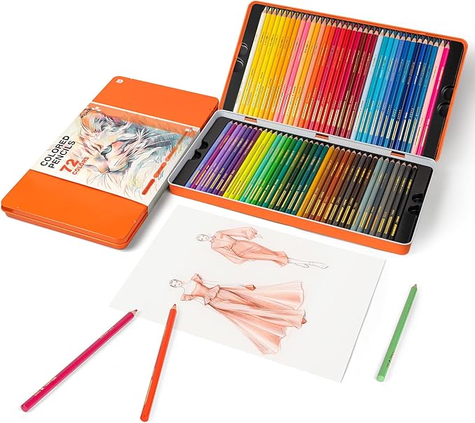 Woomer Premium Colored Pencils: 3.8mm Durable Artists Soft Core, 72 Colors for Pro, Enthusiast, Single Color Available