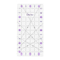 The Quilted Bear Quilting Rulers - Transparent Acrylic Non Slip Quilting, Patchwork & Sewing Ruler with Clear Black Lines & 30, 45 & 60 Degree Angles for Perfect Accuracy & Precision (6" x 12")
