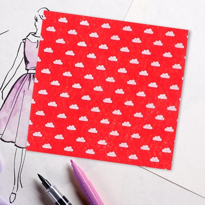 20Pcs 5.91X5.91 Inch DIY Nonwoven Flower Dot Printed Fabric Squares for Sewing Craft Projects Patchwork and Handmade Decorations