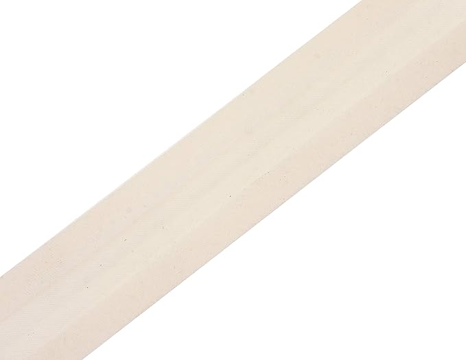 Mandala Crafts 55 Yards 1/2 Inch Cream Double Fold Bias Tape for Sewing - Bias Binding Tape for Quilting Binding, Hemming, Seam, and Fabric Piping