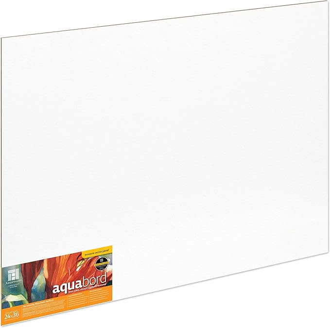 Ampersand Art Supply Watercolor Painting Panel: Museum Series Aquabord, 1/8 Inch Flat Profile, 24" x 36"