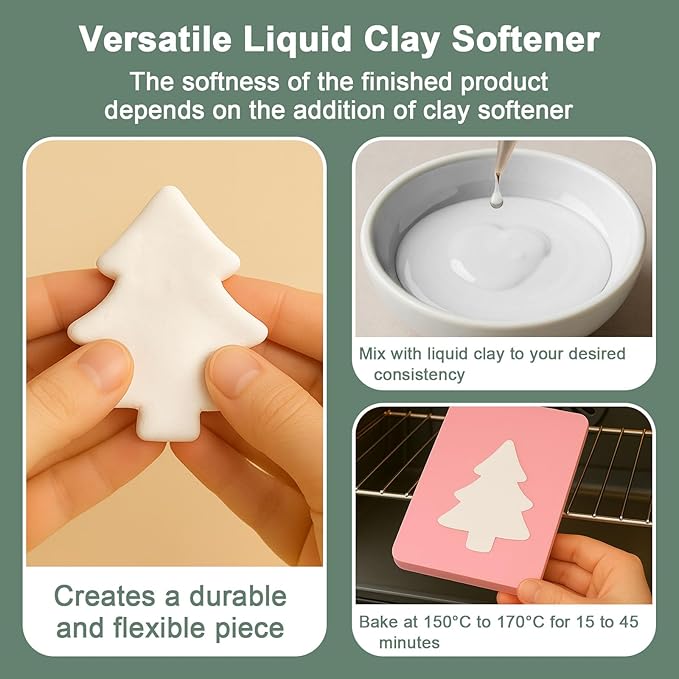 120ml Polymer Clay Softener, Restore Clay Flexibility, Increase Ductility & Strong Adhesion, for Ceramic Artists, Crafts, and DIY Projects