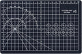 A5 Cutting Mat, Self Healing Sewing Mat, Craft Mat Double Sided 3-Ply Craft Cutting Board for Sewing Crafts Leather Fabric Scrapbooking Project Art Supplies, 8.6“ x 5.9”, Black