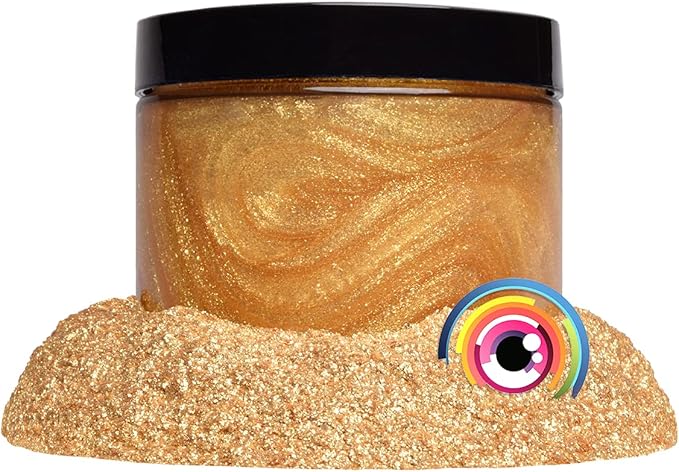 Eye Candy Pigments Premium Gold Mica Powder - Oria Gold (50gr) - for Epoxy, Resin, Soap, Paint, Woodworking, Acrylic Pouring, Bath Bombs, Fishing Lures - DIY Arts and Crafts Additive