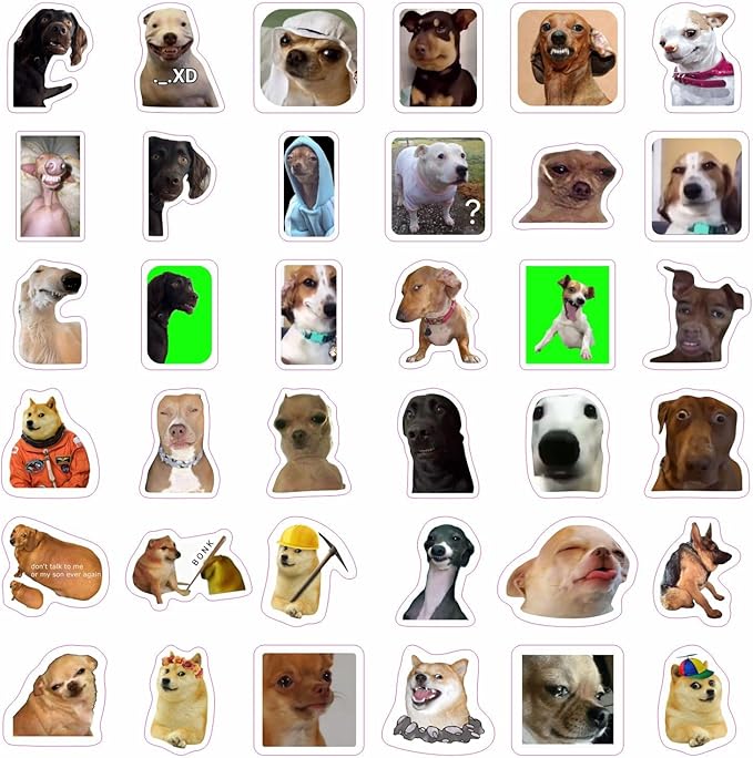 BulbaCraft Funny Dog Meme Stickers, Dog Gifts, Gifts for Women & Men