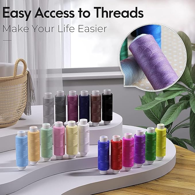 LPRTALK DIY Embroidery Stitch Collection, Portable All-in-One Embroidery Stitch Book & Sewing Kit，Embroidery Stitches with Free Tutorials and Sewing Tool Kit，Beginner-Friendly (106pcs)