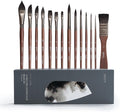 Artify Watercolor Brushes Professional, 14pcs Watercolor Paint Brush Set, Mixed Squirrel Hair - Balanced Spring & Water Absorption, Round/Flat/Filbert/Angled/Liner Tips, for Watercolor, Gouache