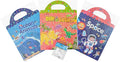 ToysDiva Dinosaurs, Ocean Animals, Space: Reusable Sticker Activity Booklet Bundle with 1 Mini Collectible Eraser for Ages 3+ (Random Theme) [56144]"