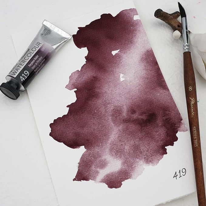 PHOENIX Professional Watercolor Paint Single Tube - 0.47 Fl Oz / 14ml - Perylene Violet