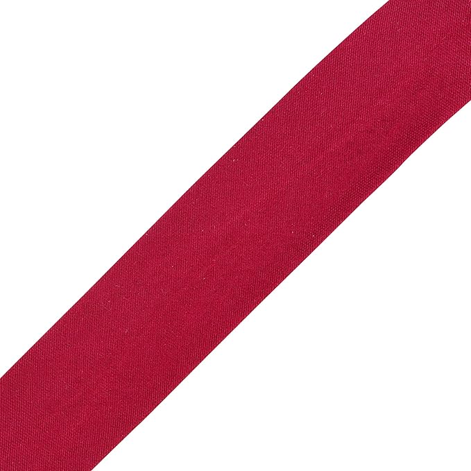 Mandala Crafts 55 Yards 1 Inch Burgundy Double Fold Bias Tape for Sewing - Bias Binding Tape for Quilting Binding, Hemming, Seam, and Fabric Piping