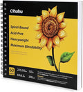 Ohuhu Marker Pads Art Sketchbook - 8.9" x 8.3" Portable Square Size -120 lb/200 gsm Drawing Papers - 60 Sheets/120 Pages - Spiral Bound Sketch Drawing Book for Alcohol Markers Christmas Gift