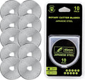 HEADLEY TOOLS 45mm Rotary Cutter Blades 10 Pack Fits Olfa, Fiskars, Replacement Rotary Blade for Arts Crafts Quilting Scrapbooking Sewing, Sharp and Durable