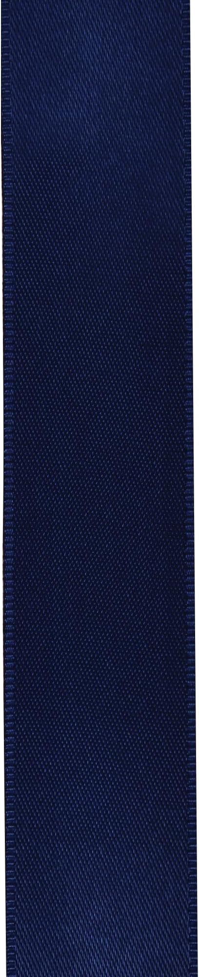 LIUYAXI Navy Blue Stain Ribbon, 5/8" X Continuous 50 Yards, Double Faced Fabric Ribbon Perfect for Gift Wrapping Wedding Birthday Party Christmas Hair Floral Craft Baby Shower