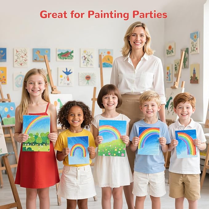 Canvas Boards for Painting 60 Pack, 8x10 Inch Painting Canvas Panels, 100% Cotton White Blank Art Supplies for Acrylics Oil Watercolor Tempera Paints