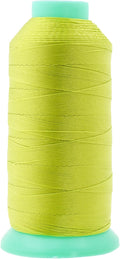 Mandala Crafts Size 92 280D T90 Bonded Nylon Thread - Lime Green 1100 YDs Tex 90 Heavy Duty Sewing Threads for Leather, Jeans, Weaving, Outdoor Marine Upholstery