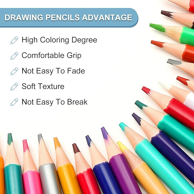 PATIKIL Red Colored Pencils Set, 12Pcs Oil Color Pencils Wooden Coloring Drawing Pencil for Artists Art Painting