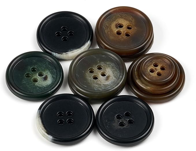 105Pcs Mixed Sewing Buttons,5 Color 4-Hole Craft Buttons,3 Size (15mm, 20mm, 25mm) Sewing Buttons for Clothes, Suitable for for DIY Crafts, Coats, Shirts, Pants, Shorts（Color2）