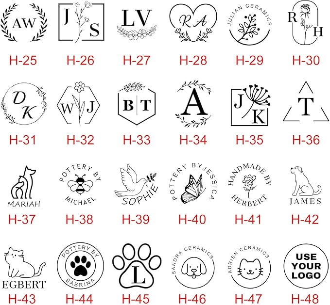 Personalized Pottery Stamp for Clay Custom Clay Stamp for Pottery Ceramic with Logo Name Polymer Clay Tools Gift for Potters Lovers