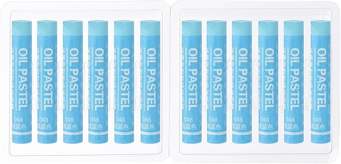 PATIKIL Light Blue Oil Pastels, 12Pcs Soft Oil Crayons Creamy Pastels Stick Art Supplies for Art Painting Drawing Blending Graffiti for Artists Beginners