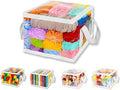 Yarn Storage Bags - Clear Yarn Storage Organizer, Metal Zipper Closure, PVC & Nylon Storage Bag for Knitting, Crochet, Toys, 4 Packs