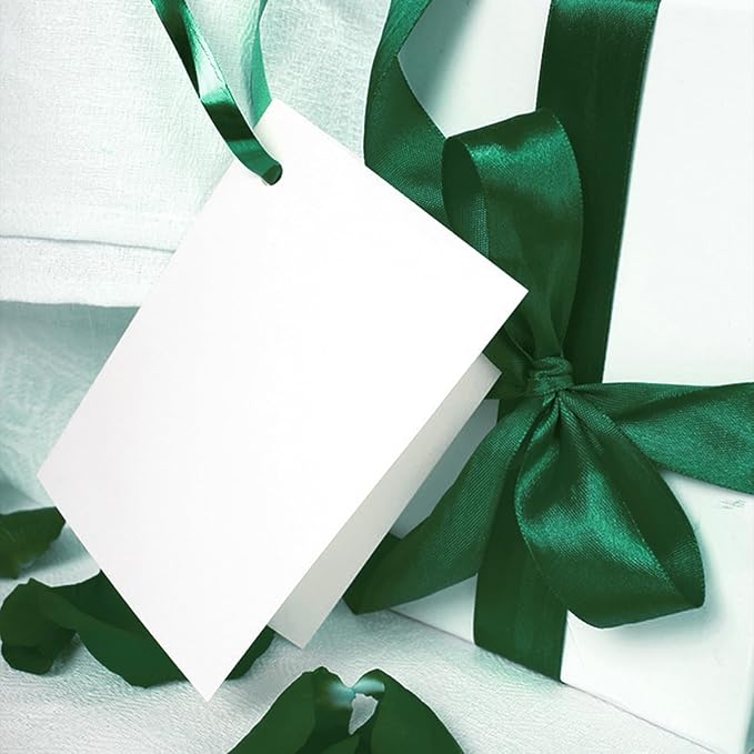 Double Face Forest Green Satin Ribbon 1 inch X 25 Yards Polyester Forest Green Ribbon for Gift Wrapping Very Suitable for Weddings Party Hair Bow Invitation Decorations and More