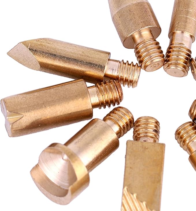 Cunyuer Wood Burning Tips, Wood Burning Tool Pen Tips, Stippling Tips for Wood Pyrography, Walnut Hollow Wood Burning Tips Only, Brass Tip Sets for Carving Embossing