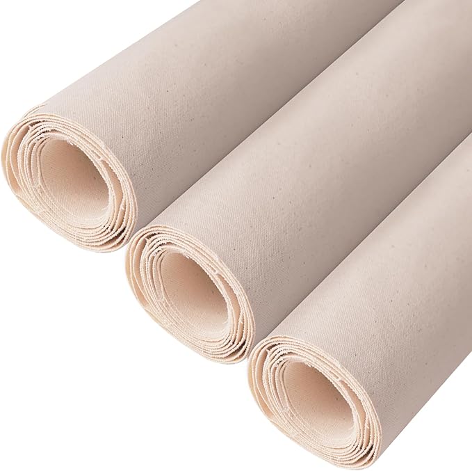 Natural Cotton Duck Canvas Fabric, 60 inches Wide, Heavyweight, for Arts and Crafts (Natural 10oz, 4 Yard)