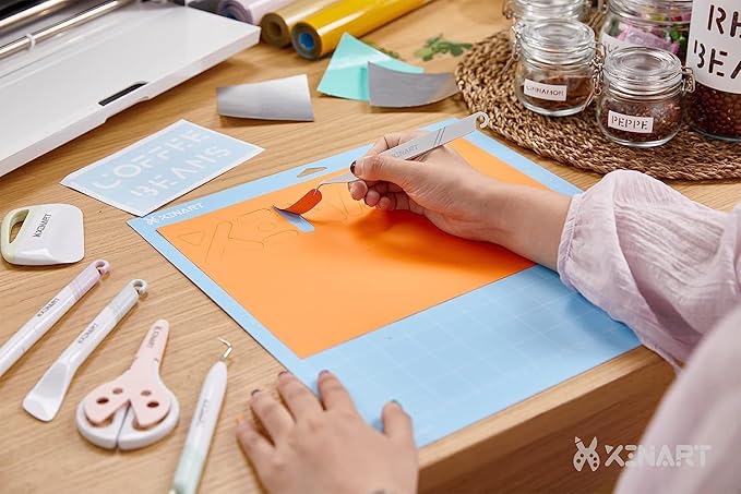 Xinart Cutting Mats for Cricut Maker 3/Maker/Explore Air 2/Air/One 12x12 Inch 2pcs Blue Light Adhensive Replacement Cutting Mat Compatible with Cricut Cutting Machine