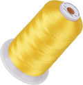 Simthread 5500Yds Embroidery Thread, 5000M High-Yardage 40WT 100% Polyester Thread – 170+ Vivid Colors, High-Speed Rated – Compatible with Brother, Singer, Janome & More - Sun Flower S023