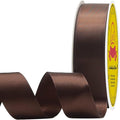 Double Face Brown Satin Ribbon 1 inch X 25 Yards Polyester Brown Ribbon for Gift Wrapping Very Suitable for Weddings Party Invitation Decorations and More