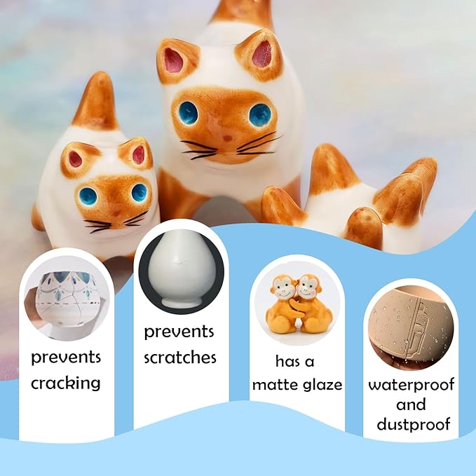 500ml Air Dry Clay Glaze, Air Dry Clay Varnish Can Not Only Used to Prevent Clay Cracking, Scratches, and Wear, Polymer Clay Glaze Can Also Having a Matte Glaze Effect (Matte)