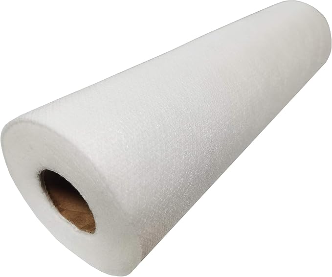 HimaPro No Show Cutaway Invisible Mesh Machine Embroidery Stabilizer Roll - Light to Medium Weight 1.8 Ounce(12 inch x 25 Yard) - Made of Embossed Nylon