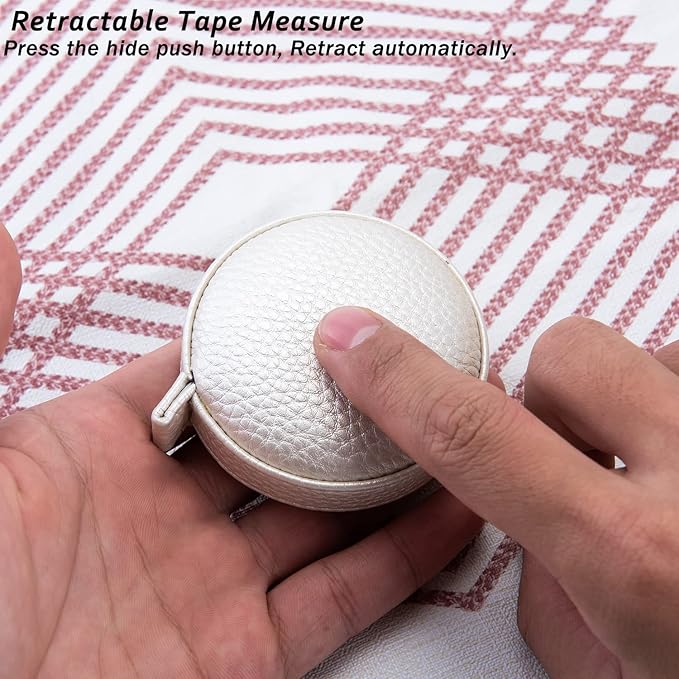 3m/120 Tape Measure Body Measuring Tape for Body Cloth Tape Measure for Sewing Fabric Tailors Medical Measurements Tape Dual Sided Leather Tape Measure Retractable (Brown White)