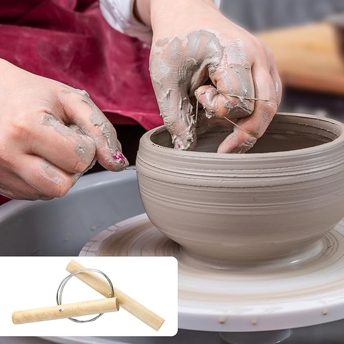 9 pcs Clay Tools, lyfLux Sculpting Tools, Clay Wire Cutter, Pottery Tools and Supplies, for Clay Ceramic Production, Cutting, Carving Modeling and DIY Production