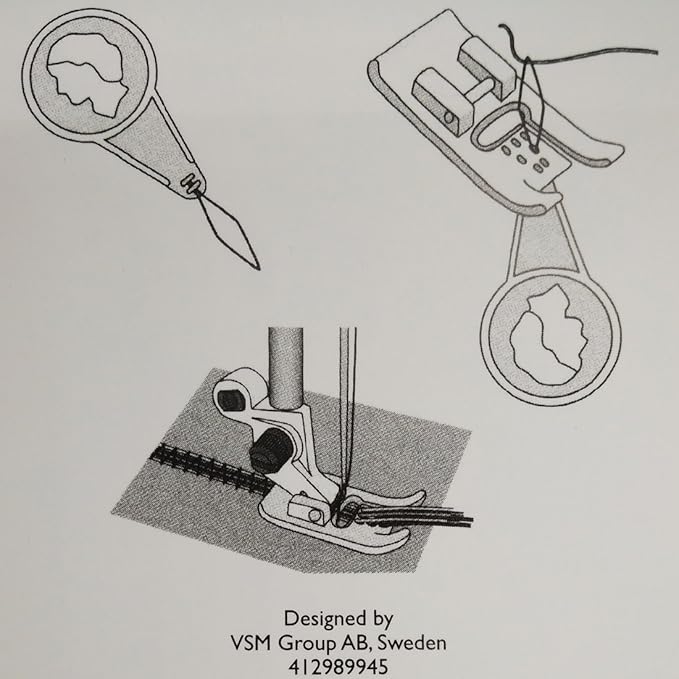 HONEYSEW Cording Foot (7G) with Threader for Compatible with Viking Group1-7#412989945