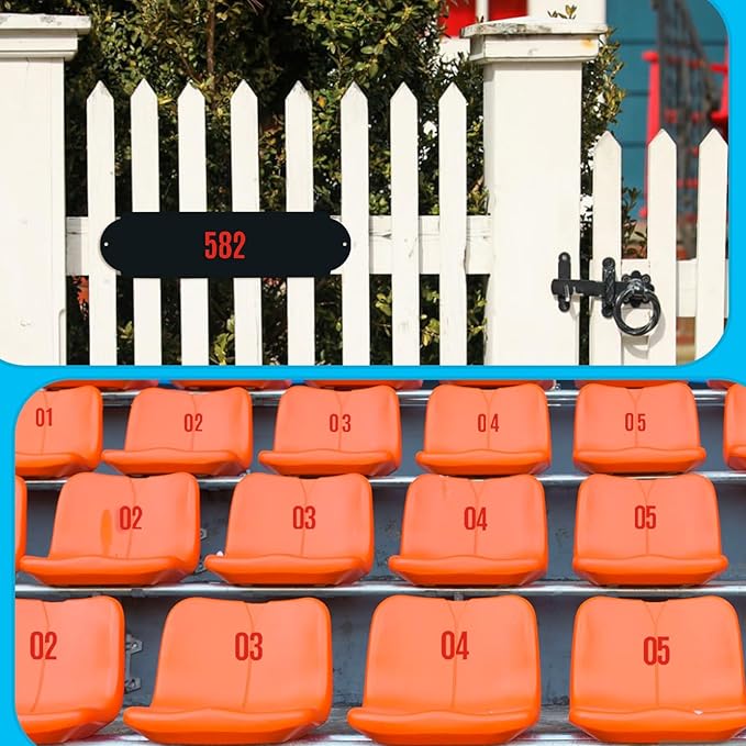 6 Sheets 2 Inch Mailbox Numbers Stickers Vinyl Decals,Self Adhesive Number Waterproof House Address Numbers for Outside Mailbox,Signs,Window,DIY Crafts Making,Door,Car,Home,Business(Red)