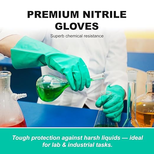 North Tower Nitrile Gloves For Kitchen Washing Room,Household Gloves,Large 1 Pair