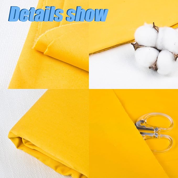 5 Yard Gold Cotton Fabric,Natural Cotton Poplin Fabric by The Yard, 59 Inches Wide 100% Cotton Fabric,Soft Embroidery Muslin Quilting Material for Sewing Material Apparel Cloth