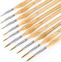 Miniature Paint Brushes, 10PC Fine Detail Paint Brush Set, Small Painting Brushes for Art, Crafts, Acrylic, Watercolor, Oil, Model, Face, Paint by Number, Figurine-Wood
