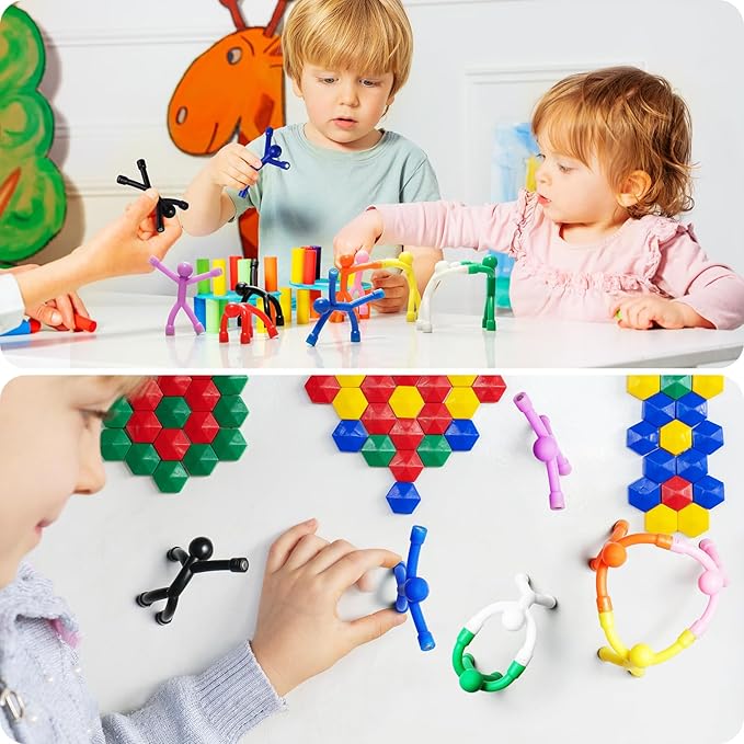 6Pcs Magnetic-People-Magnet-Men: Magnetic Travel Toys for Kids, Creative, Portable and Educational, Funny Magnets for Kids, Small Toys for Classroom Prizes, Easter Egg Stuffers, Office