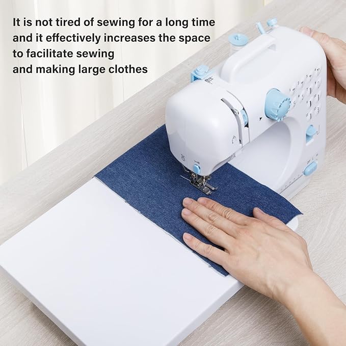 Sewing Machine for Beginners with Extension Table Portable Mini Sewing Machines Kit Supplies 12 Built-in Stitches with Needles Assorted Thread Kit Starter Kit Easiest for Adult and Kids