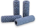Timeless Patterns Collection Clay Texture Rollers 4-Pack (4") - Seamless Set #01 - Embossing Pattern Rollers for Polymer & Ceramic Clay, Pottery & Crafts