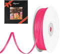 LIUYAXI Hot Pink Double Faced Satin Ribbon, 1/8" X Continuous 100 Yards, Thin Ribbons Perfect for Gift Wrapping Wedding Invitation Card Hair Bows Tag Floral Arrangement DIY Craft