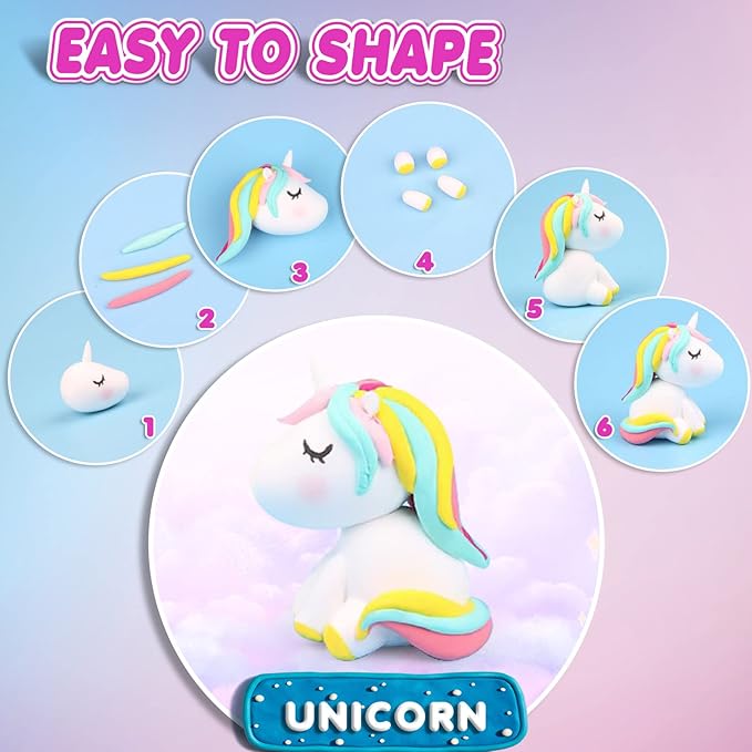 ESSENSON Air Dry Clay 56 Colors, Modeling Clay for Kids, DIY Molding Magic Clay for with Tools, Toys Gifts for Age 3 4 5 6 7 8+ Years Old Boys Girls Kids