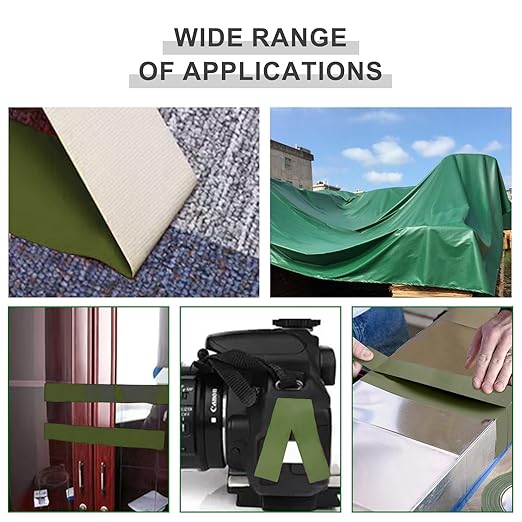 WELSTIK Professional Grade Army Green Tape Duct Tape, Waterproof Duct Cloth Fabric,Duct Tape for Photographers,Repairs, DIY, Crafts, Indoor Outdoor Use,2 Inch X 45 Yards, Olive Green