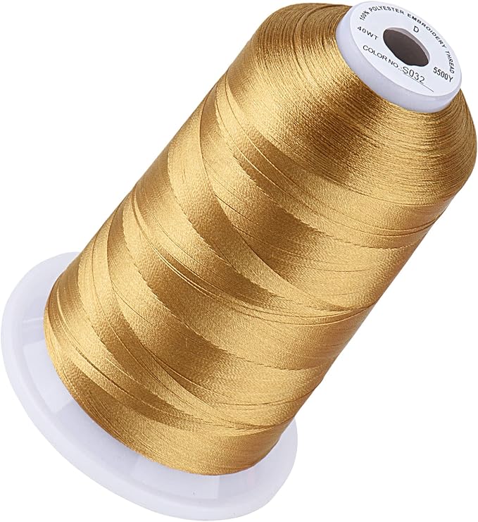 Simthread 5500Yds Embroidery Thread, 5000M High-Yardage 40WT 100% Polyester Thread – 170+ Vivid Colors, High-Speed Rated – Compatible with Brother, Singer, Janome & More - Autumn Haystack S032
