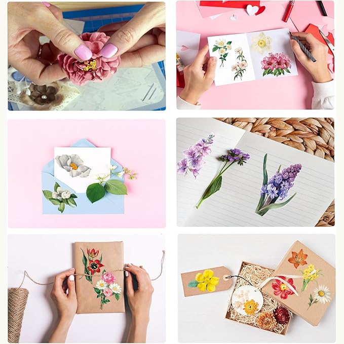 120 pcs Vintage Floral Stickers Kit - Large Junk Journal Stickers for Scrapbooking, Card Making, DIY Crafts, Personalized Letters & Bullet Journal Decor