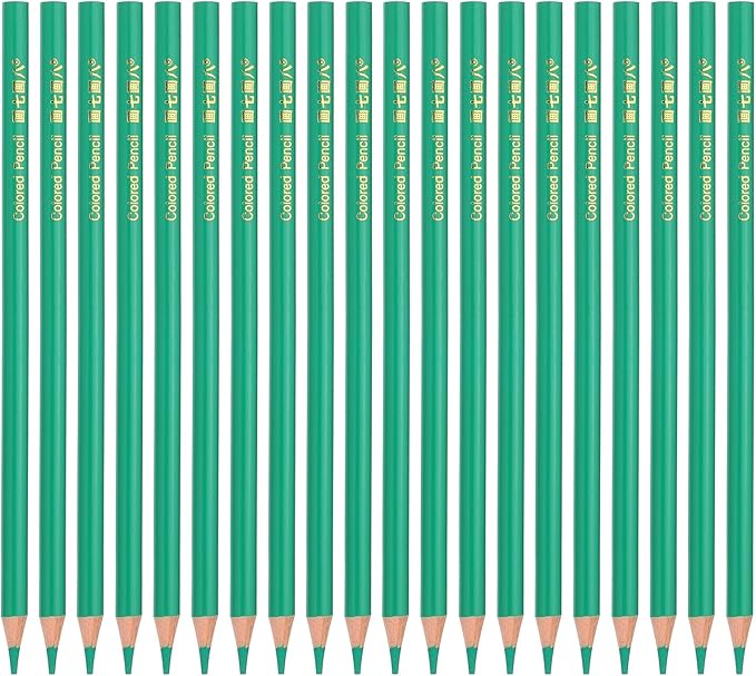 PATIKIL Sapphire Green Colored Pencils Set,20 Pcs Oil Color Pencils Wooden Coloring Drawing Pencil for Artists Art Painting