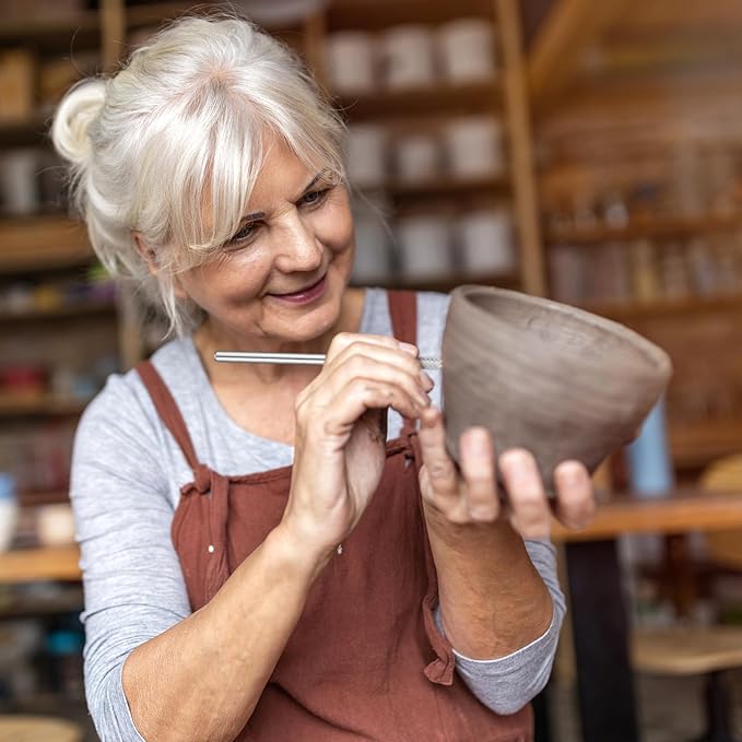 Umigy 20 Pcs Clay Needle Tool Pottery Feather Wire Texture Tool Clay Modeling Tools for Ceramic Pottery Sculpting Texturing Modeling Detail Tools 5.12 Inch